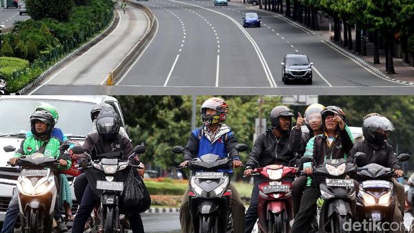 Foto: Before After, Motor Melintas Sudirman-Thamrin
