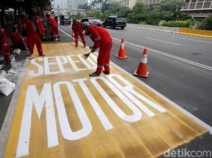 Dishub Gandeng Polda Sosialisasi Jalur Motor di Thamrin