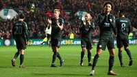 Kemenangan 3-2 di markas Bristol mengantarkan City ke final dengan keunggulan agregat 5-3. Foto: Hannah McKay/Reuters