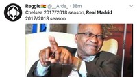 Fans Madrid juga jangan bersedih hati, sebab Chelsea juga sedang jelek kok musim ini. Di saat bersamaan, Chelsea juga disingkirkan Arsenal dari Piala Liga. Ya kompak lah Madrid dan Chelsea musim ini. (Foto: Twitter @_Arde_)