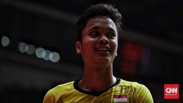Anthony Sinisuka Ginting berhasil melaju ke final setelah mengalahkan Chou Tien Chen di semifinal. (