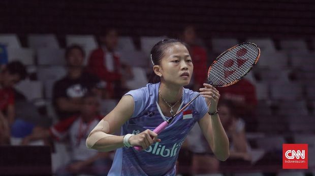 Fitriani saat tampil di Indonesia Masters 2018. (