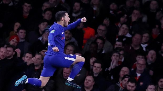 Eden Hazard punya catatan yang bagus di duel lawan Manchester City.