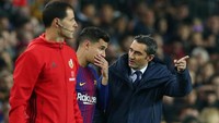 Coutinho baru dimainkan oleh pelatih Ernesto Valverde pada babak kedua. Foto: Albert Gea/Reuters
