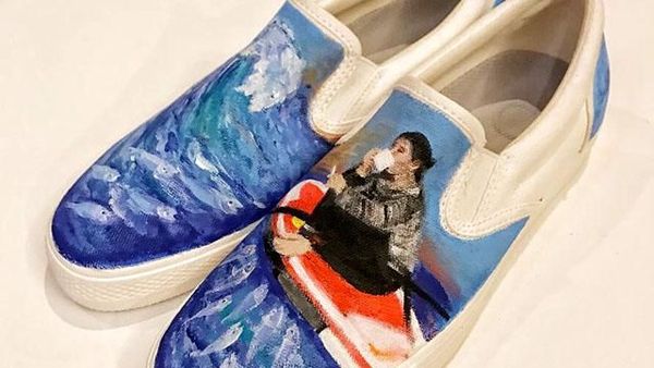 Keren! Sepatu Lukis Susi yang Viral