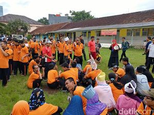 Kepanikan Tuna Netra Wyata Guna Bandung Saat Simulasi Gempa