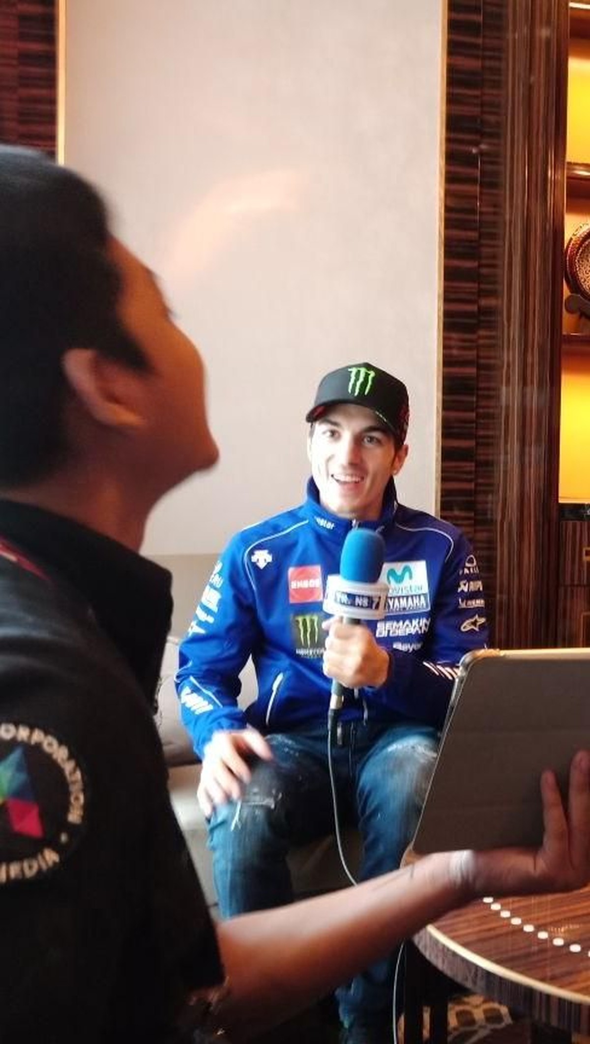 Maverick Vinales di Jakarta (Rendi Herdiansyah/detikSport)