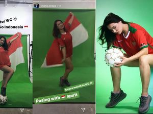 Begini Gaya Miyabi Pakai Jersey Timnas Indonesia