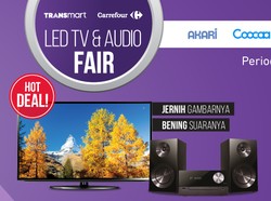 Triple Diskon LED TV 55 Digital Bermerek di Transmart Carrefour