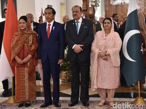 Bergandengan, Hangatnya Pertemuan Iriana dengan Ibu Negara Pakistan