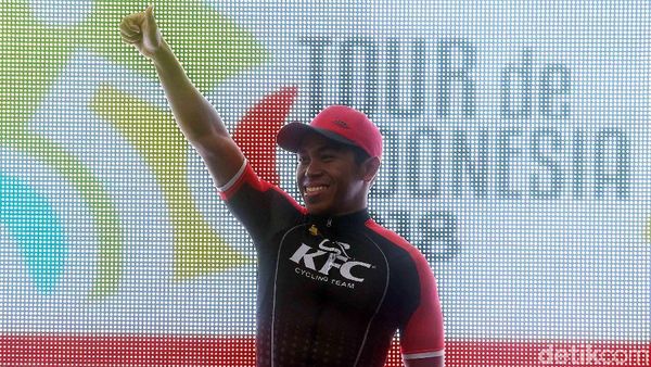 Abdul Gani Tercepat di Etape Kedua Tour de Indonesia 2018