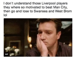 Yang ini mencibir skuat Liverpool, yang bisa menumbangkan Manchester City tapi kemudian malah menelan dua kekalahan beruntun salah satunya dari West Bromwich Albion di Piala FA. (Foto: Internet)