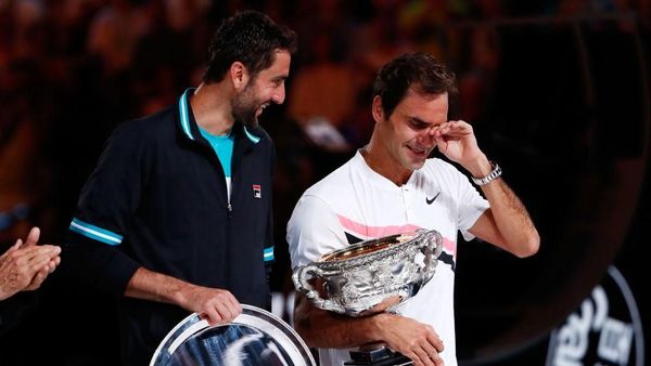 Foto: Koleksi Trofi Roger Federer di Grand Slam
