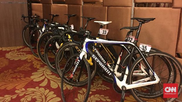Panitia penyelenggara menyediakan ruangan khusus parkir sepeda di Tour de Indonesia 2018.