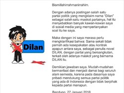 Dilan Jadi Maskot PKS, Pidi Baiq: Tak Ada Kesepakatan