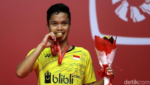 Foto: Anthony Ginting Juara Indonesia Masters 2018