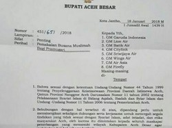Bupati Wajibkan Pramugari yang Layani Rute Aceh untuk Berjilbab