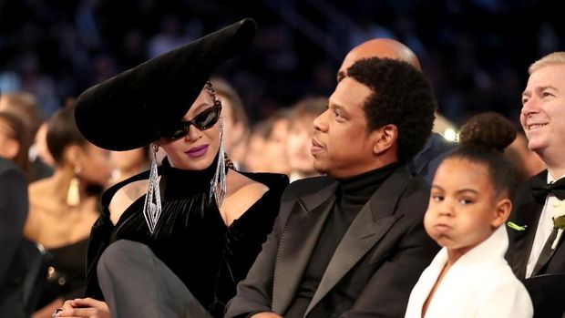 Jay Z, Beyonce, dan anaknya di Grammy Awards 2018.