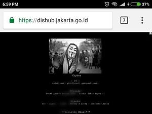 Situs Dishub Jakarta Diretas Hacker, Pesannya Sindir Dikit Baper