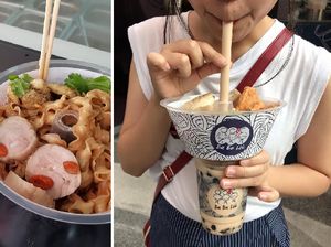 Yang Lagi Tren di Bangkok, Melahap Mie dan Bubble Tea dalam Cup Praktis