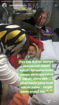 Hiks! Sedihnya Zaskia Mecca Saat si Kecil Dapat Vaksin Palsu