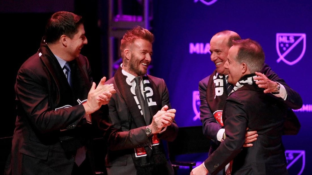 David Beckham saat peresmian klub miliknya. (Foto: Andrew Innerarity/Reuters)
