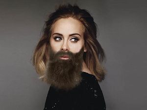 Lucu! Penampilan Seleb Cantik dengan Kumis dan Jenggot