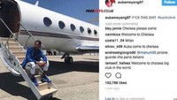 Kekalahan Arsenal juga digambarkan membuat striker Borussia Dortmund Pierre-Emerick Aubameyang kesal, sebab melihat calon timnya tampil buruk. (Foto: Twitter)