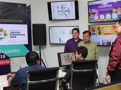 JK Resmikan MOC alias Ruang Kendali dan Monitor Asian Games 2018