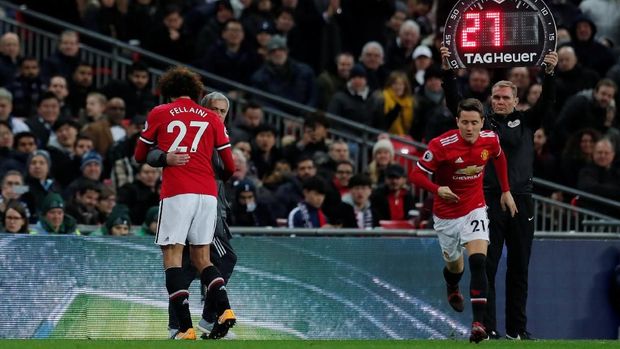 Morouane Fellaini hanya bermain tujuh menit di lapangan.