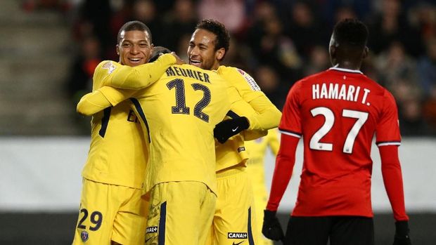 Neymar dianggap tidak berlaku sportif kepada pemain Rennes, Hamari Traore.