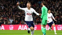 Christian Eriksen melepaskan sebanyak 74 tembakan untuk Tottenham Hotspur. Dia tujuh kali membobol gawang lawan dari semua tembakan itu. (Foto: Julian Finney/Getty Images)