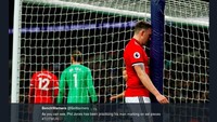 Jones lengah di awal pertandingan. Gawang MU pun dibobol Christian Eriksen. Kira-kira seperti ini latihan Jones menjaga lawan. (Foto: dok.Twitter)