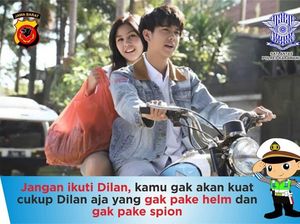 Foto: Meme Dilan-Effect Buatan Polres Karawang Soal Tertib Lalin Foto: Meme Dilan-Effect Buatan Polres Karawang Soal Tertib Lalin