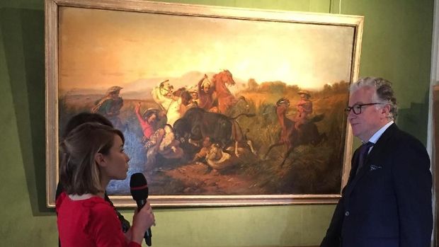 Lukisan Raden Saleh 'Perburuan Banteng'