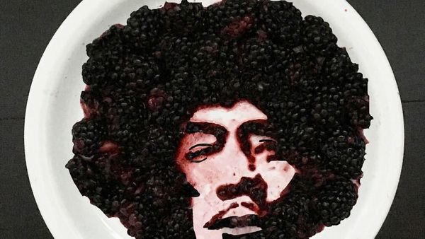 Keren! Begini Kalau Wajah Tokoh Digambar dengan Bahan Makanan!