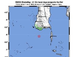 Gempa Unik Terjadi di Jeneponto dan Bantaeng Sulsel