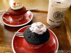 Kopi Kecil: Santai Sore Ditemani Es Kopi Susu dan Chocolate Fudge Cupcake