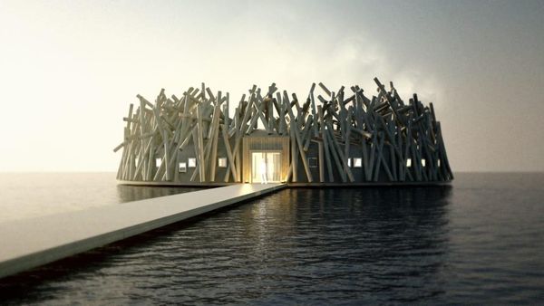 Foto: Hotel Terapung di Sungai