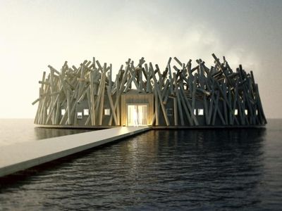 Foto: Hotel Terapung di Sungai