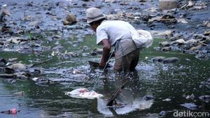 Jorok! Sampah Menumpuk di Sungai Citarum Lama