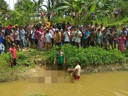 Diduga Dibunuh, Wanita Hamil Ditemukan Tewas di Sungai Langkahan