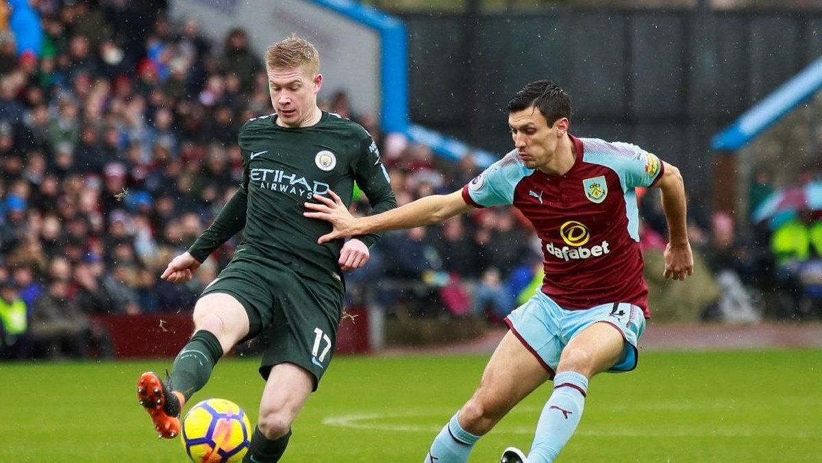 Kevin De Bruyne saat menghadapi Burnley (Jason Cairnduff/Reuters)
