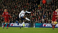 Spurs baru bisa menyamakan kedudukan pada menit ke-80. Victor Wanyama yang menjadi pencetak golnya. (Foto: Andrew Yates/Reuters)