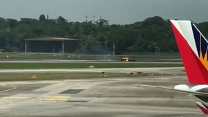 Detik-detik Black Eagles dari Korsel Terbakar di Singapore Airshow