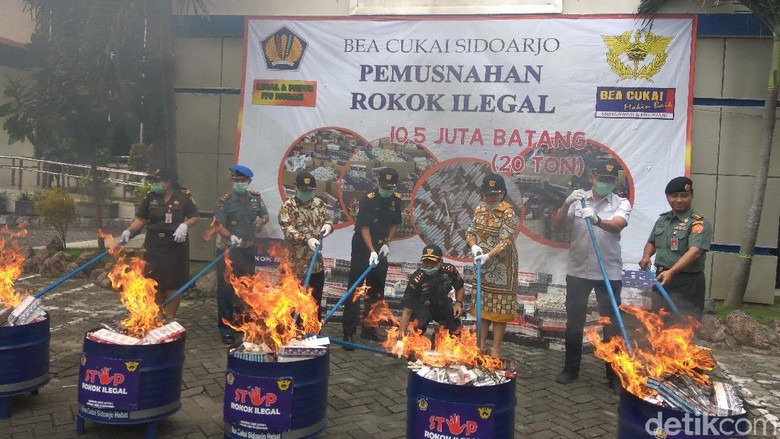 Bea Cukai Kanwil Jatim I Musnahkan Rokok Ilegal Senilai Rp 6 Miliar