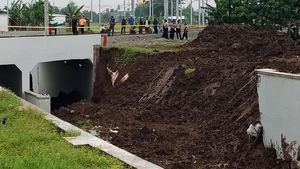 Foto: Posisi Underpass yang Longsor dan Rel Kereta Bandara Soetta