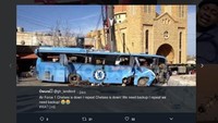 Kondisi Chelsea saat ini dinilai sudah sangat parah. Diibaratkan seperti bus rongssok. (Foto: dok.Twitter)