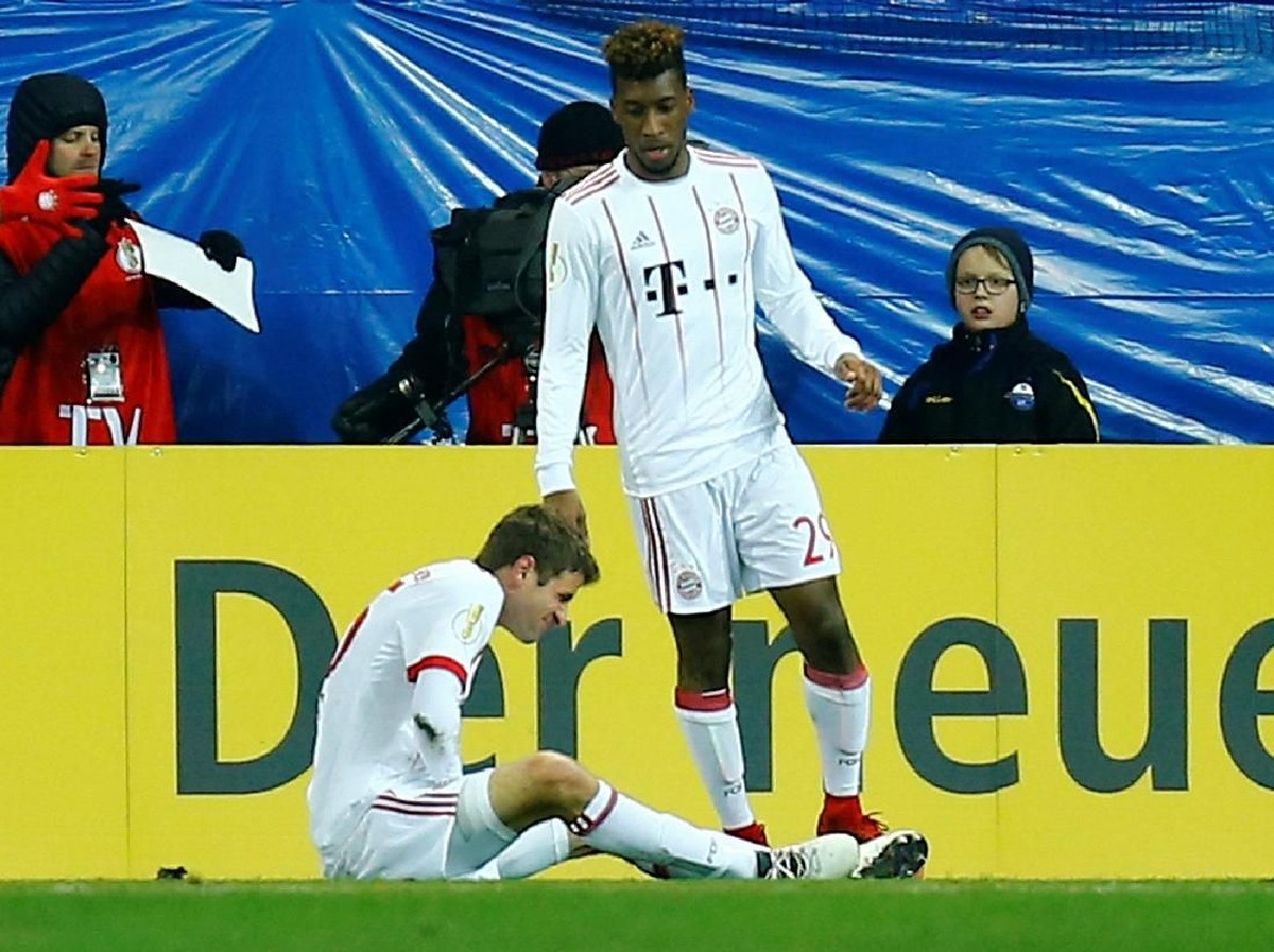 Thomas Mueller mengalami cedera paha (Leon Kuegeler/Reuters)