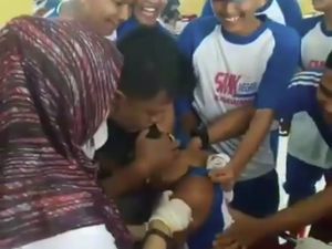 Ada Lagi Bikin Ngakak, Siswa SMK Bermuka Preman Takut Jarum Suntik